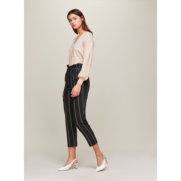 Miss Selfridge Petite Striped Paper Bag 